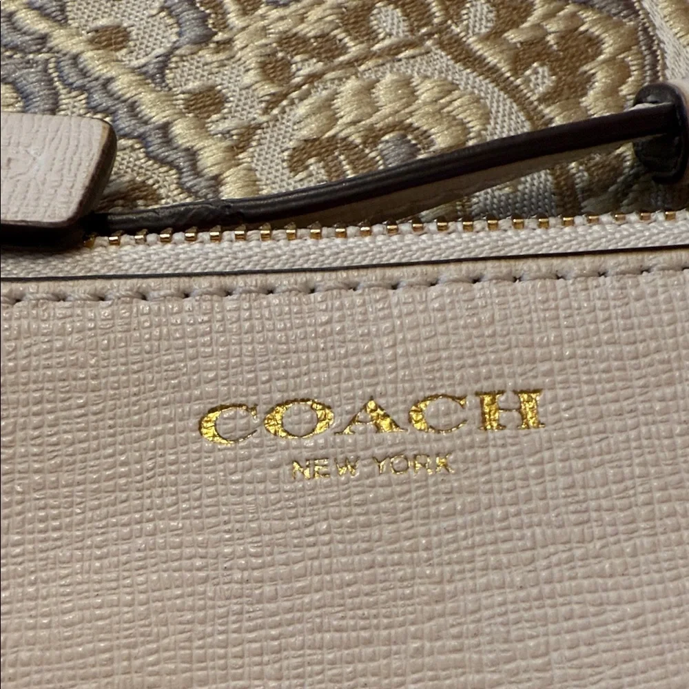 Coach Light Beige Wristlet Clutch - Picture 2 of 6